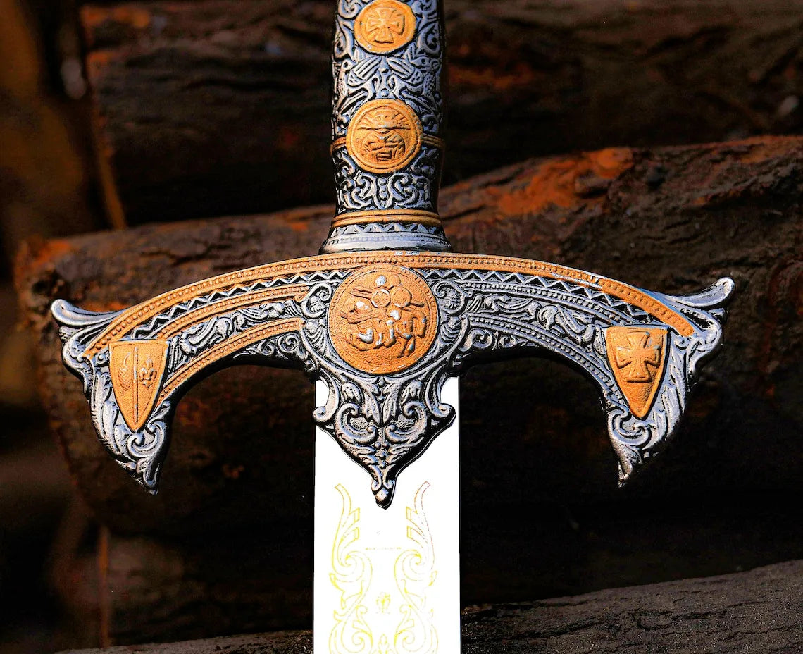 Premium temple inspired sword with silver blade