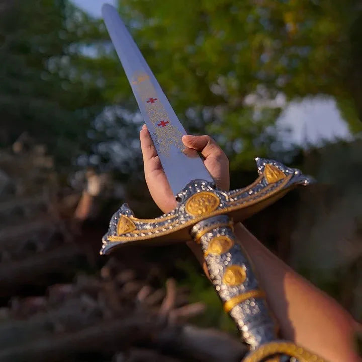 Premium temple inspired sword with silver blade