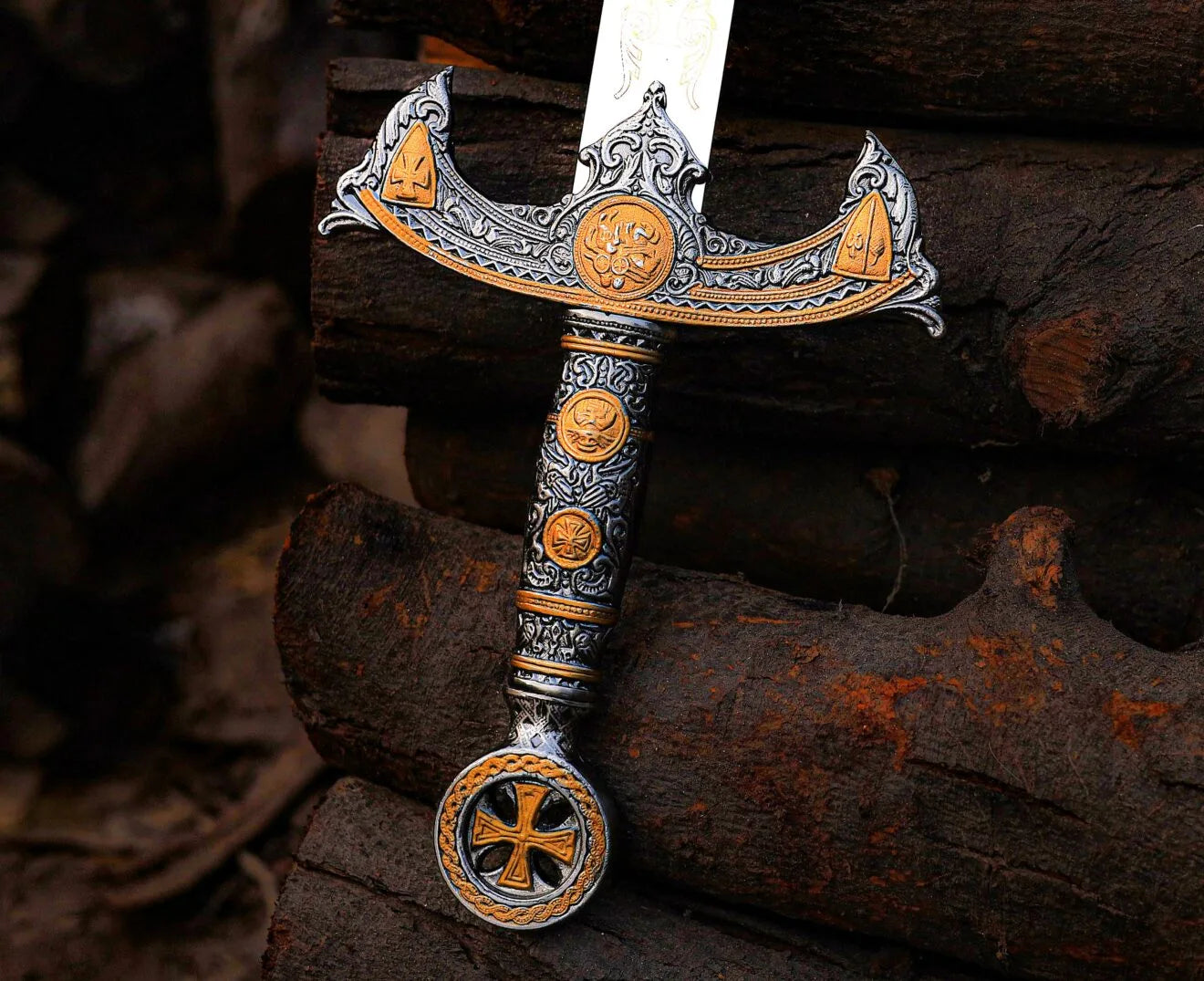 Premium temple inspired sword with silver blade
