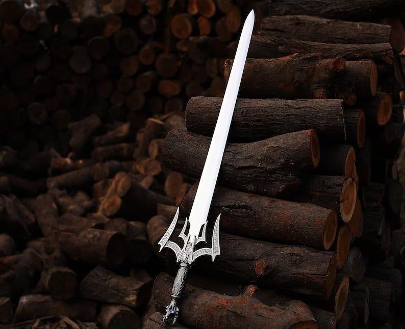 Premium Viking sword with silver polish blade