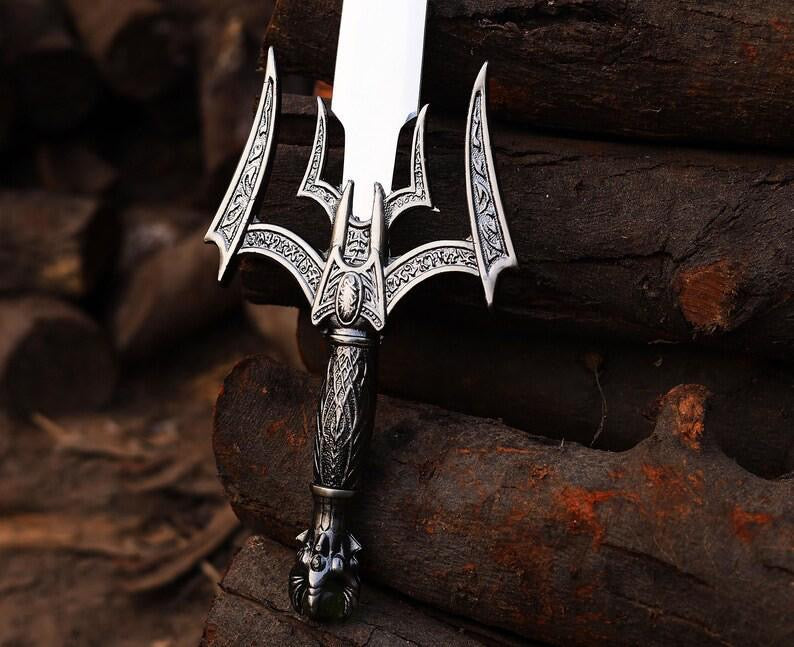 Premium Viking sword with silver polish blade