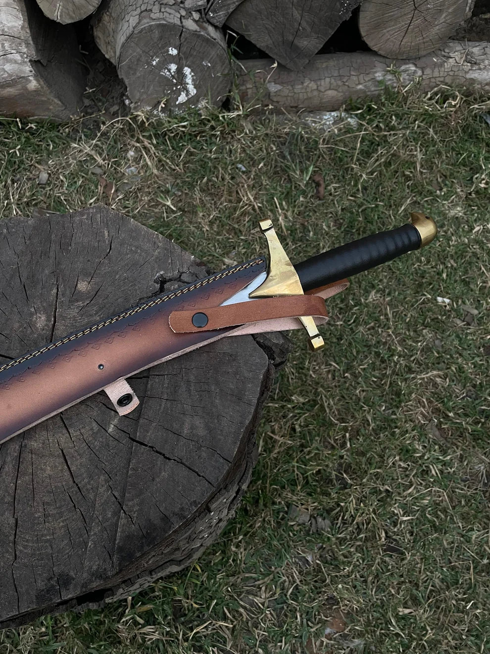 Premium zulfiqar sword with brass handle