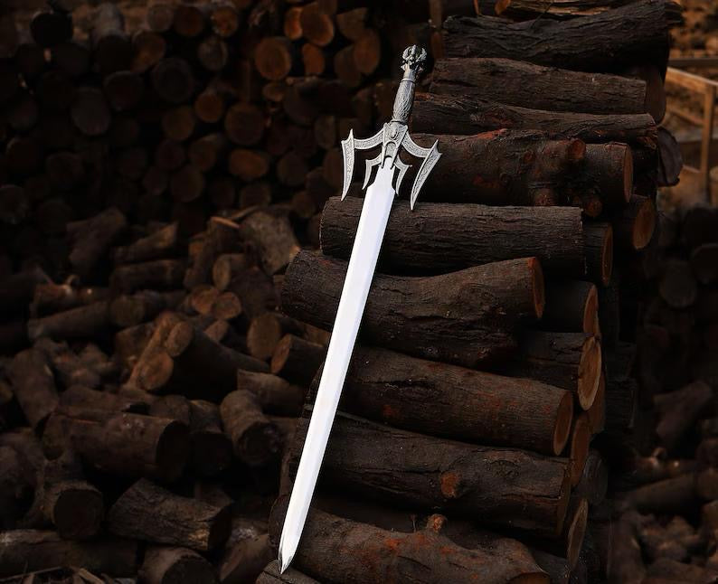 Premium Viking sword with silver polish blade