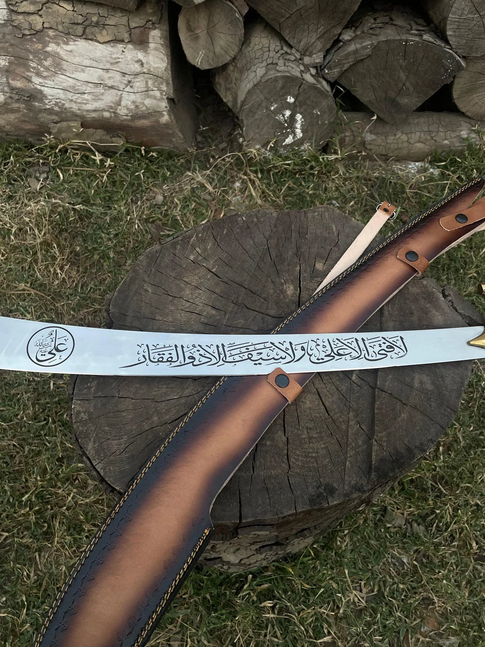 Premium zulfiqar sword with brass handle