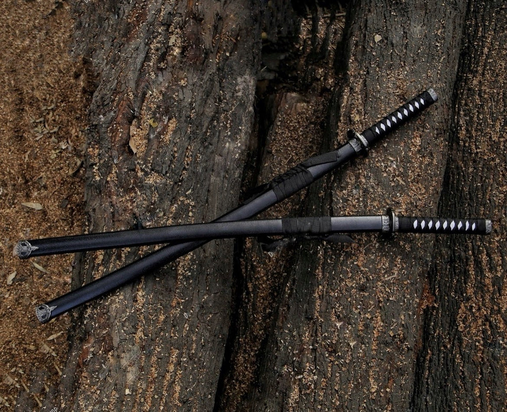 Handmade Black Damascus Samurai Katana Sword
