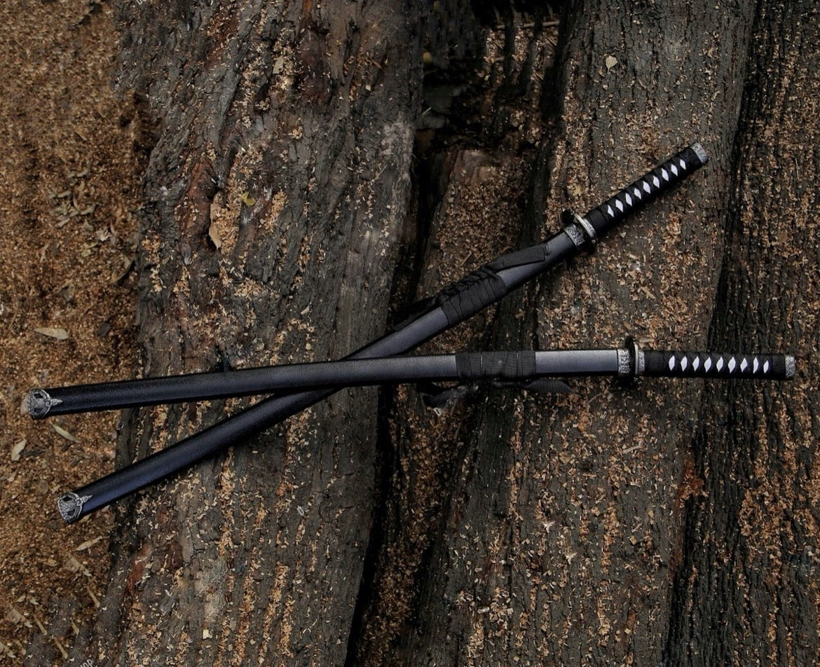 Handmade Black Damascus Samurai Katana Sword