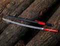 Handmade black&red Damacus samurai katana