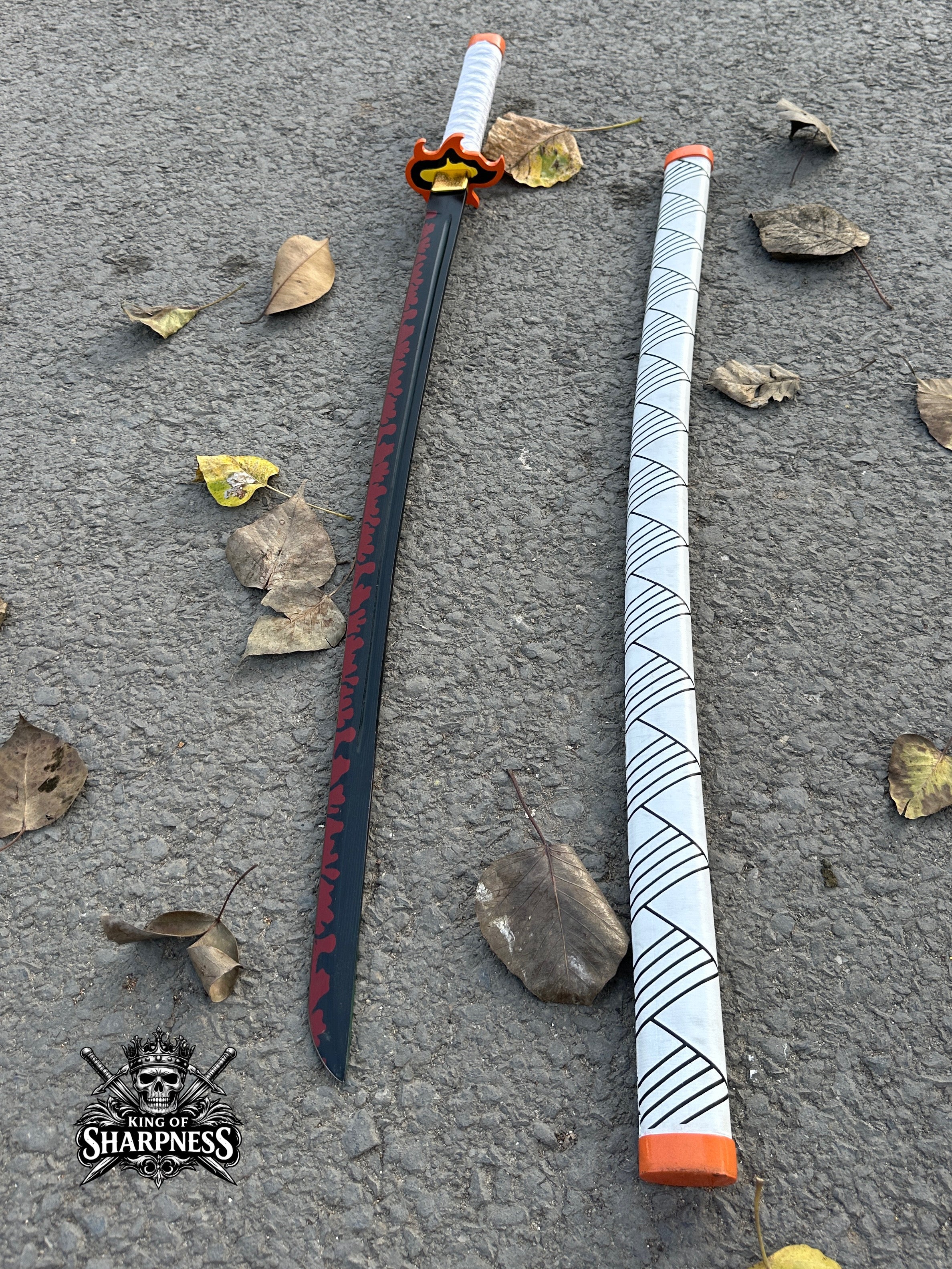 Demon Slayer Inspired Flame Katana Replica