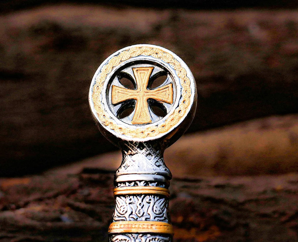 Premium temple inspired sword with silver blade